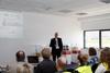 Präsentation des Unternehmens und der Prozesse durch Logistikdirektor Steffen Hochhaus.